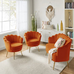 Hendrixo 3 - Piece Velvet Living Room Luxury Sofa Set
