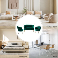 Hendrixo 3 - Piece Velvet Living Room Luxury Sofa Set
