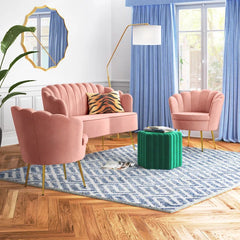 Hendrixo 3 - Piece Velvet Living Room Luxury Sofa Set