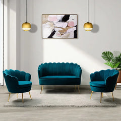Hendrixo 3 - Piece Velvet Living Room Luxury Sofa Set