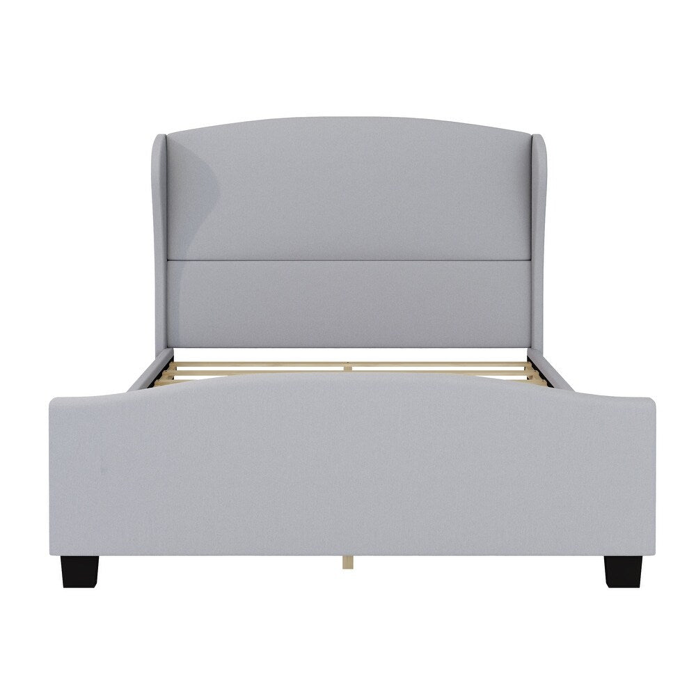 High Headboard Wingback Linen Upholstered Bed by Harper&Bright Designs