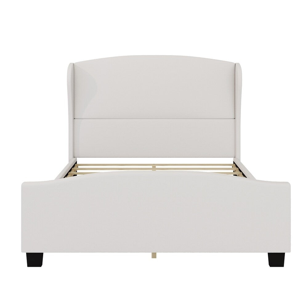 High Headboard Wingback Linen Upholstered Bed by Harper&Bright Designs