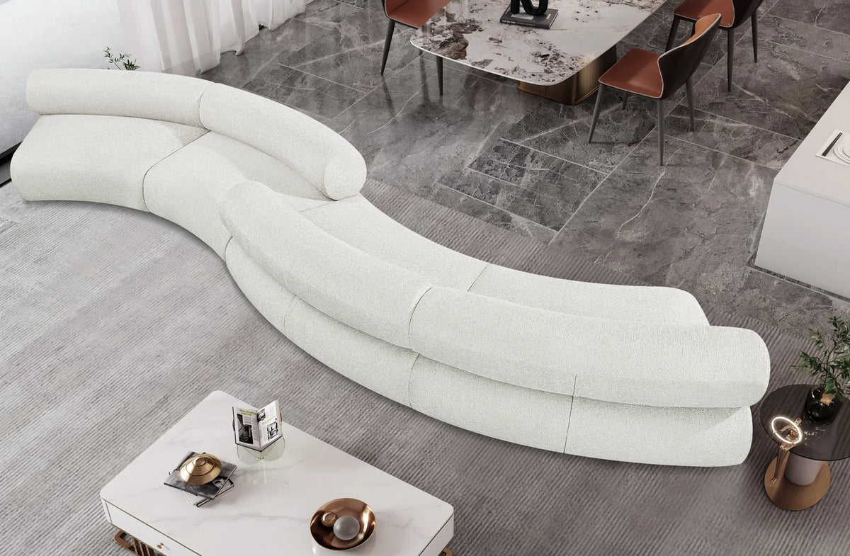 Hitansho 202'' Snake shape Upholstered Luxury Sofa