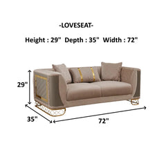 Holentez 3-Piece Sofa Set Luxury Sofa Set