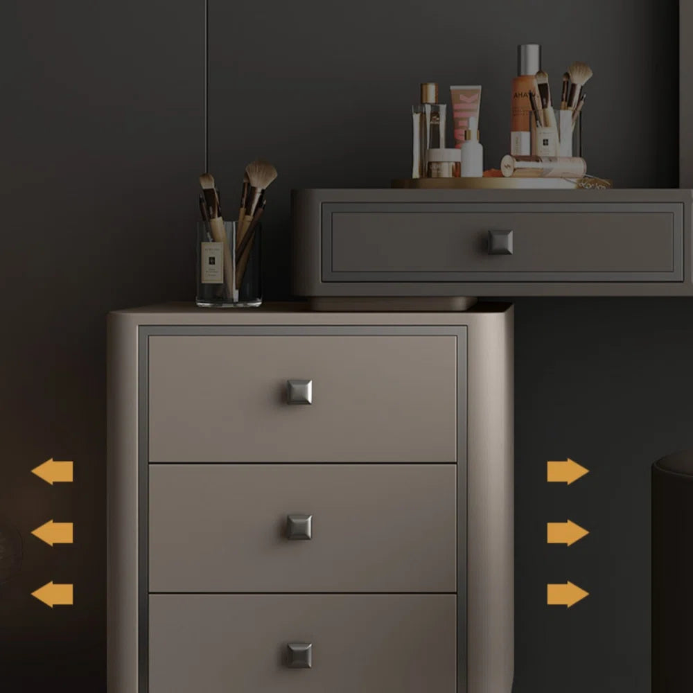 Modern Vanity Dressing Table with Mirror, Drawers, and Storage Organizer