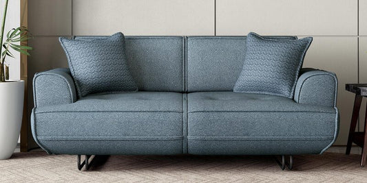Cassandra Fabric 2 Seater Sofa with Flip Back Mechanism In Blue Colour