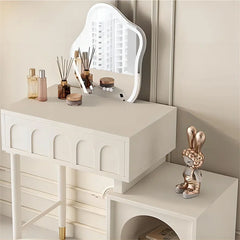 Iaconetti Vanity dressing table with lighted mirror and stool