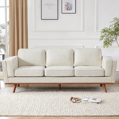 Stunner Upholstered 3 Seater Sofa - Wooden bazar