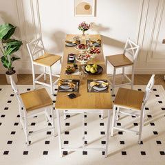 Adelaide 2 Seater  Industrial Counter Height Dining Set with Storage for Small Spaces