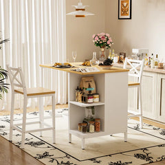 Adelaide 2 Seater  Industrial Counter Height Dining Set with Storage for Small Spaces