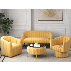 Ingimothz 4 - Piece Velvet Living Room Set Luxury Sofa Set