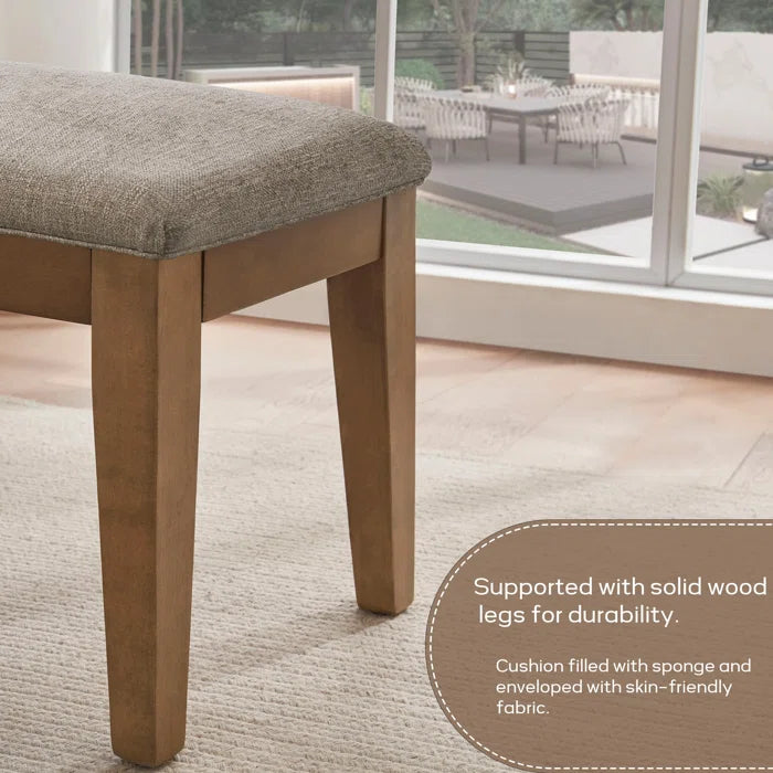 Cherylon Polyester Upholstered Bench - Wooden Bazar
