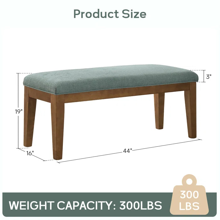 Cherylon Polyester Upholstered Bench - Wooden Bazar