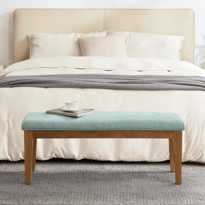 Cherylon Polyester Upholstered Bench - Wooden Bazar