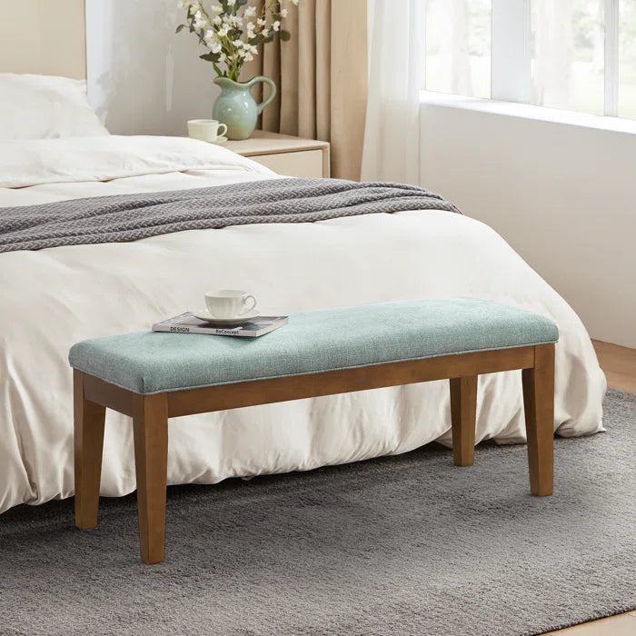 Cherylon Polyester Upholstered Bench - Wooden Bazar