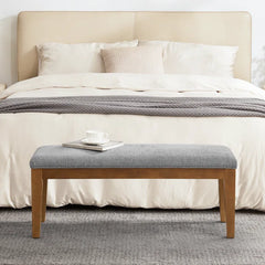 Cherylon Polyester Upholstered Bench - Wooden Bazar
