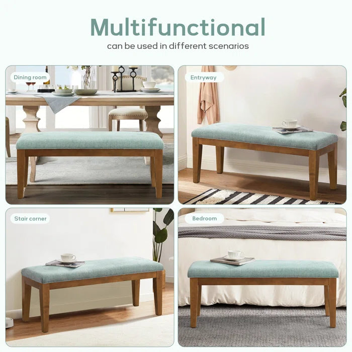 Cherylon Polyester Upholstered Bench - Wooden Bazar