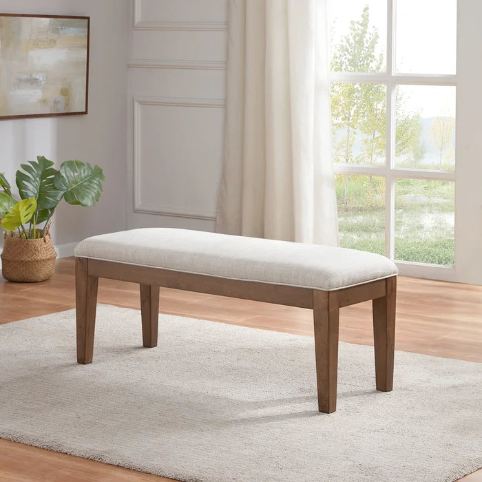 Cherylon Polyester Upholstered Bench - Wooden Bazar
