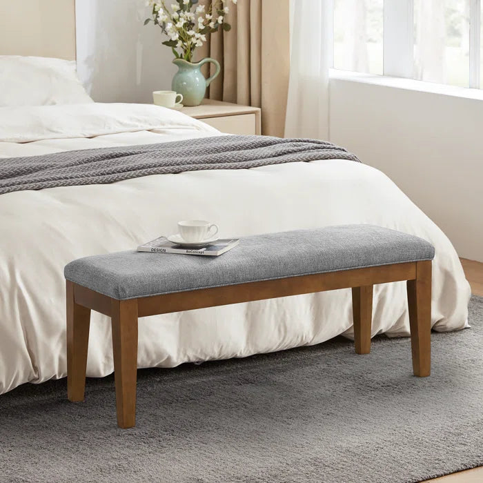 Cherylon Polyester Upholstered Bench - Wooden Bazar