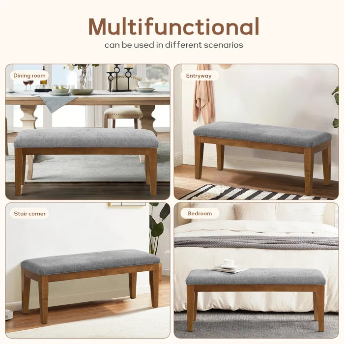 Cherylon Polyester Upholstered Bench - Wooden Bazar