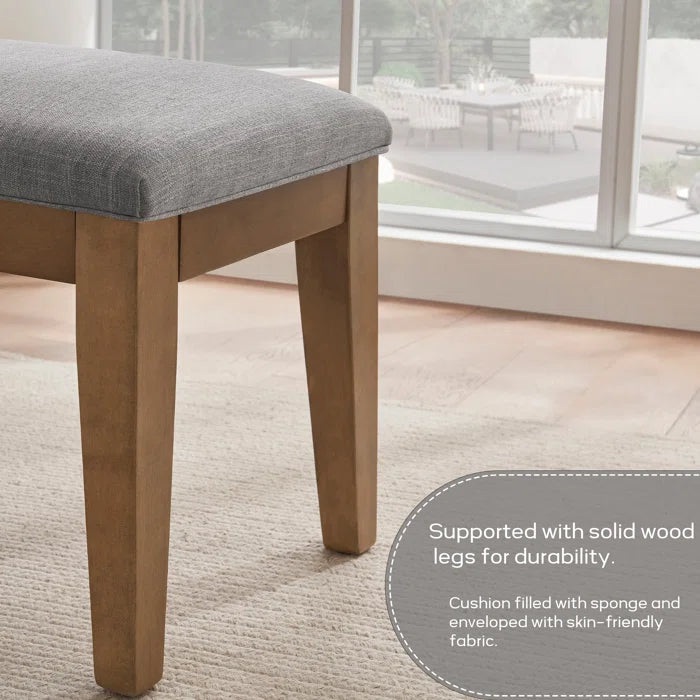 Cherylon Polyester Upholstered Bench - Wooden Bazar