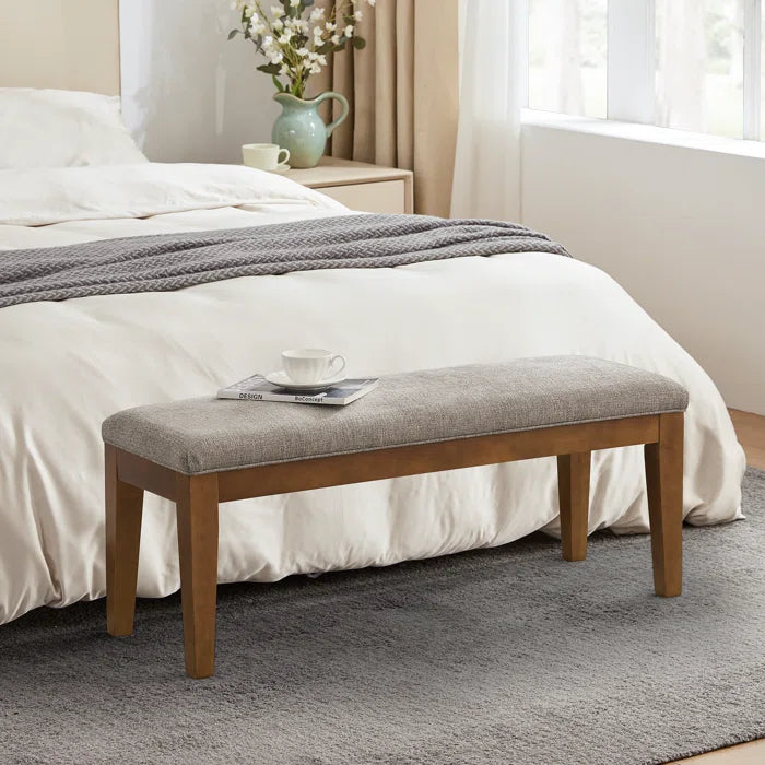 Cherylon Polyester Upholstered Bench - Wooden Bazar