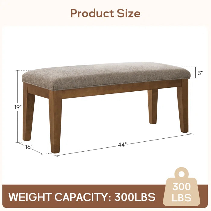 Cherylon Polyester Upholstered Bench - Wooden Bazar