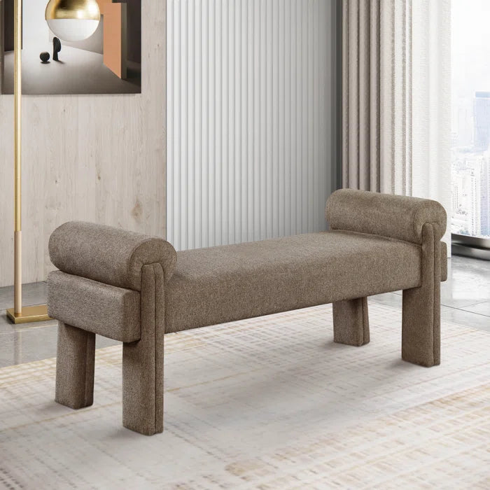 Nazlex Polyester Blend Upholstered Bench