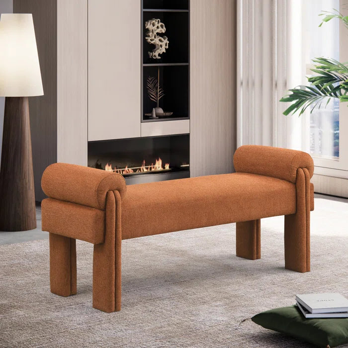 Nazlex Polyester Blend Upholstered Bench
