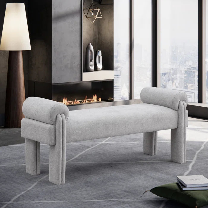Nazlex Polyester Blend Upholstered Bench