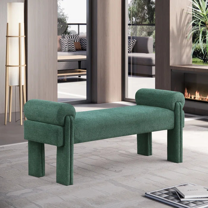 Nazlex Polyester Blend Upholstered Bench
