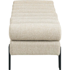 Klasical Polyester Blend Upholstered Bench - Wooden Bazar