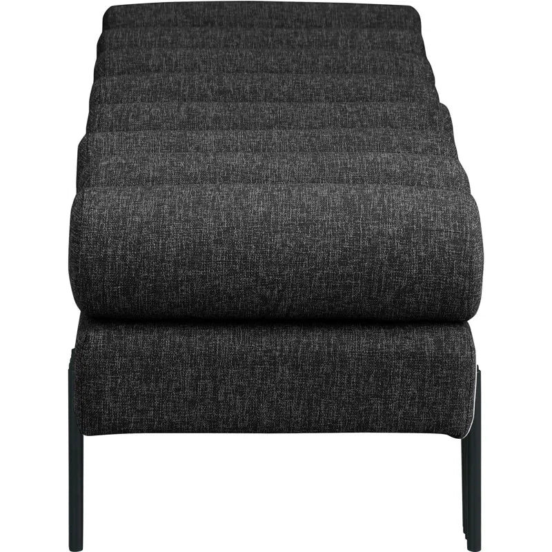 Klasical Polyester Blend Upholstered Bench - Wooden Bazar