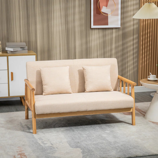 Square Arm Sofa – Modern 2-Seater with Firm Support