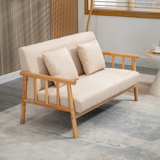 Square Arm Sofa – Modern 2-Seater with Firm Support
