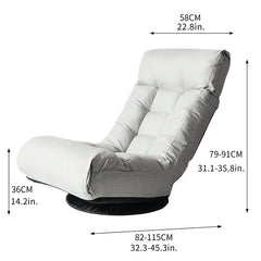 Upholstered Swivel Accent Chair with Ottoman - Wooden Bazar