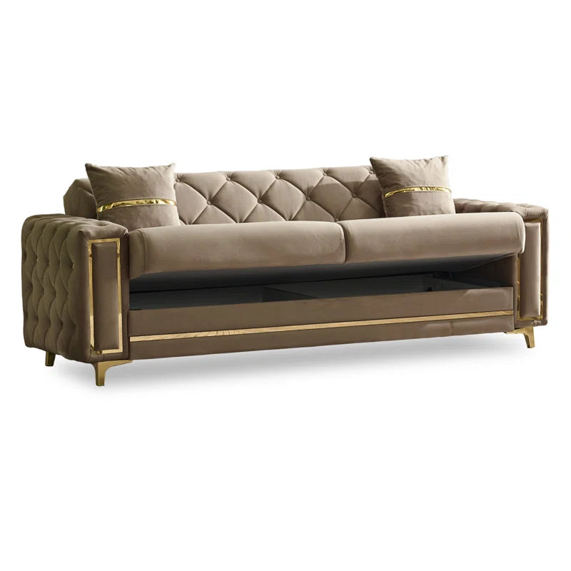 Jemma 3 - Piece Velvet Living Room Luxury Sofa Set