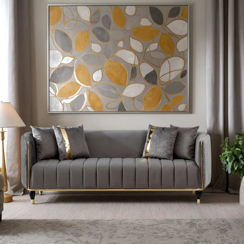 Jantinaz 4 - Piece Velvet Living Room Set Luxury Sofa Set