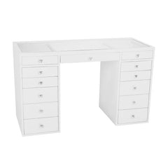 Waiol Premium Vanity Table with Drawers Top Storage Makeup Table with Drawers for Display