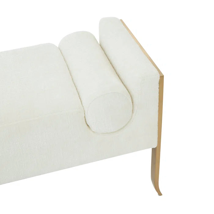 Kaetty Textured Velvet Bench  - Wooden Bazar