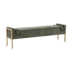 Kaetty Textured Velvet Bench  - Wooden Bazar