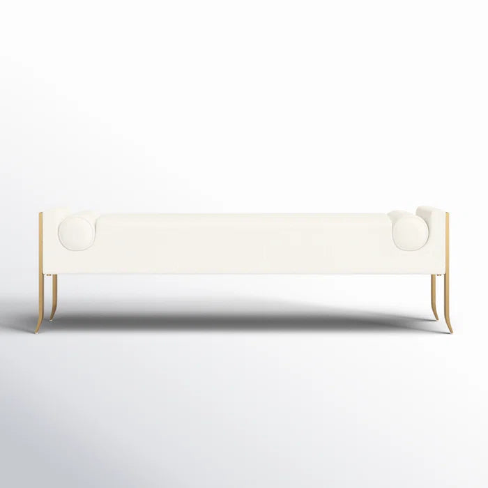 Kaetty Textured Velvet Bench  - Wooden Bazar