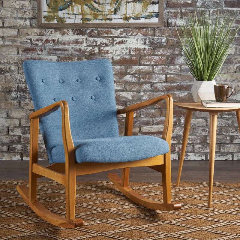 Axoon Solid Wood Rocking Chair - Wooden Bazar