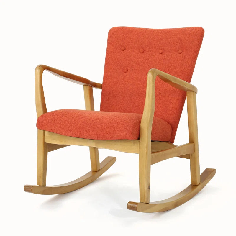 Axoon Solid Wood Rocking Chair - Wooden Bazar