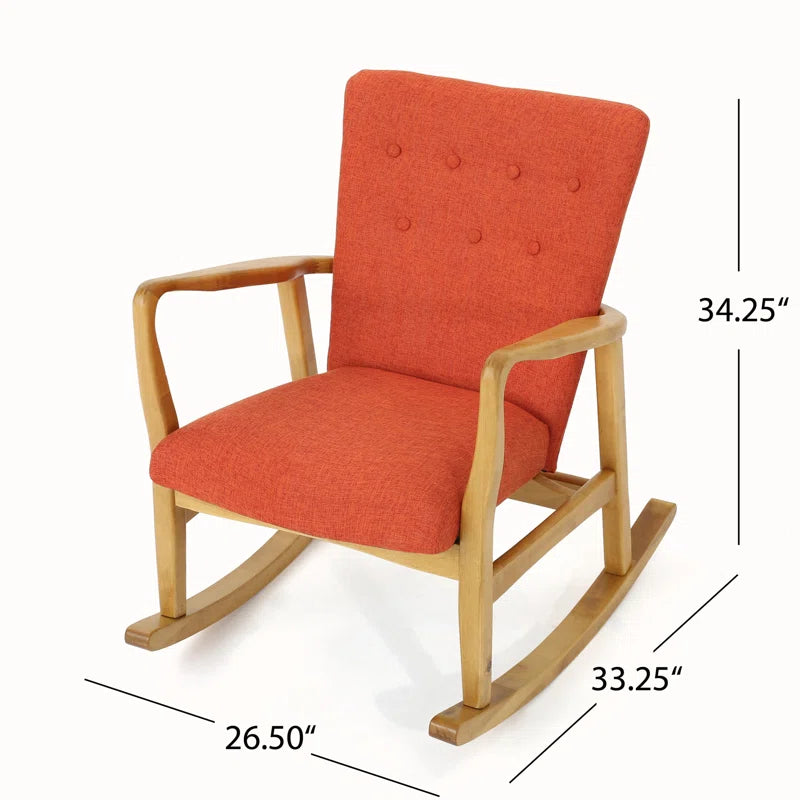 Axoon Solid Wood Rocking Chair - Wooden Bazar