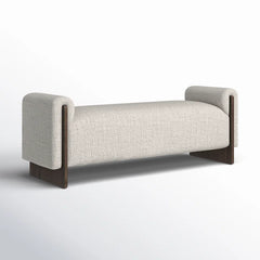 Lazzy Upholstered Bench for Modern Living - Wooden Bazar