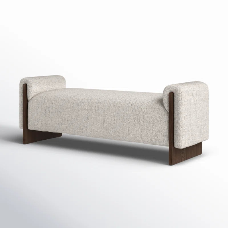 Lazzy Upholstered Bench for Modern Living - Wooden Bazar