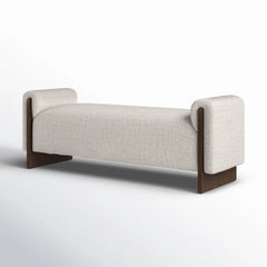 Lazzy Upholstered Bench for Modern Living - Wooden Bazar