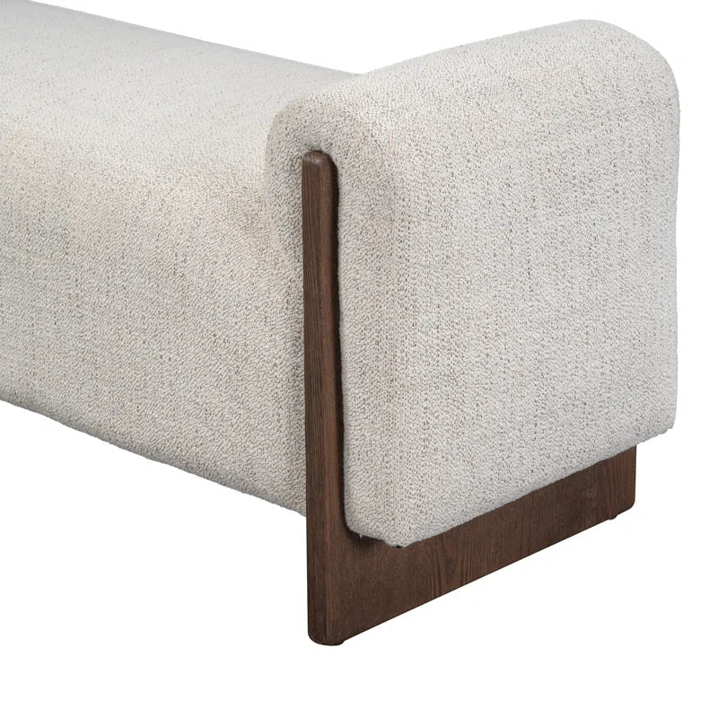 Lazzy Upholstered Bench for Modern Living - Wooden Bazar