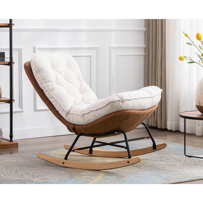 Luikan  Metal Rocking Chair - Wooden Bazar